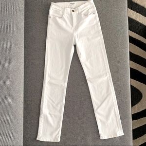 FRAME Le High Straight White Jeans